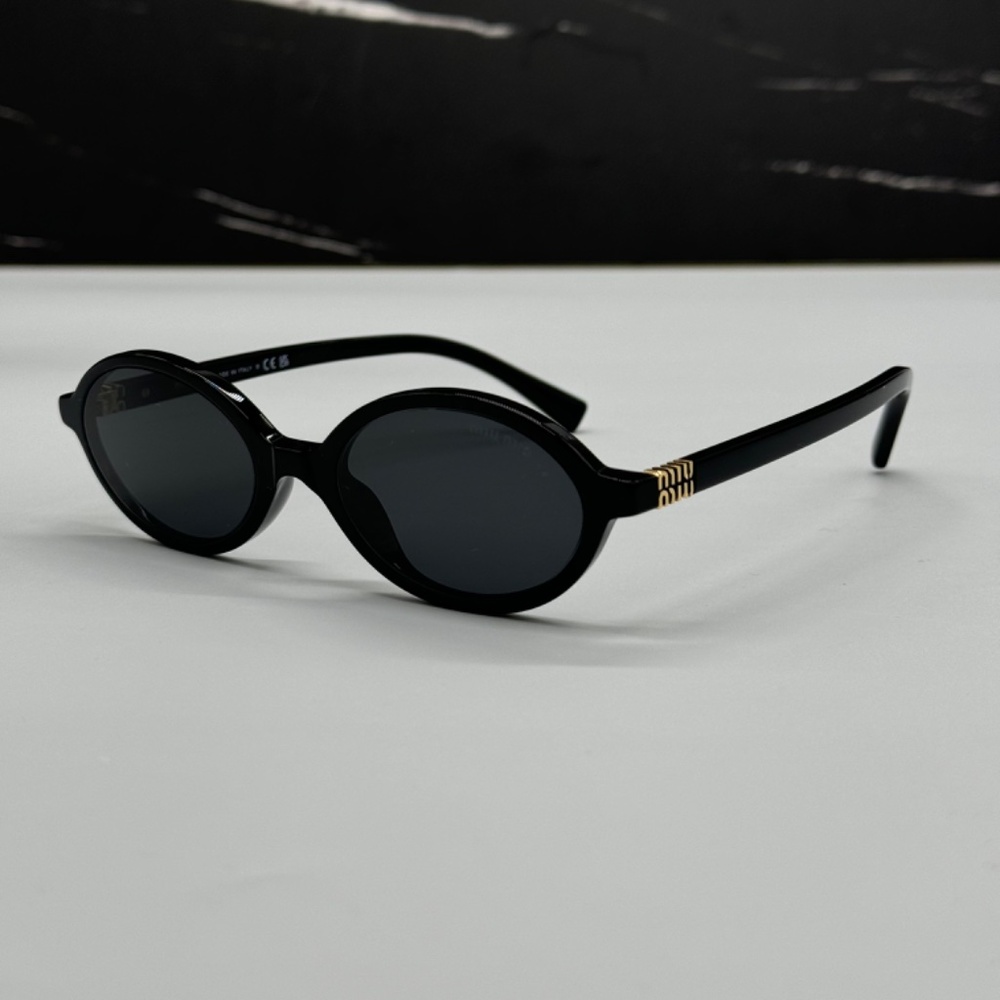 NEW MU 04ZS 1AB5S0 MIU MIU SUNGLASSES MU04ZS 1AB5S0 BLACK SMU 04ZS WOMEN - Picture 5 of 14